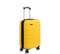 House Of Leather Expandable Cabin Size Hard Case 4 Wheeled Spinner Luggage Sydney Yellow