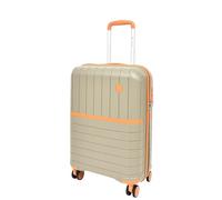 House Of Leather Expandable Four Wheel Suitcases Solid Hard Shell PP Luggage Travel Bags Titania (Champagne, Cabin)