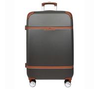 House of Leather Four Wheel Suitcase Hard Shell Luggage Expandable Sizes Deluxe Grey | Size: Cabin House of Leather Grey Cabin