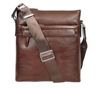 House Of Leather Men's Cowhide Black Leather Crossbody Messenger Shoulder Bag Classic Design Zion (Brown)