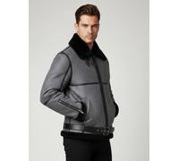 House of Leather Men's Mens Original RAF Sheepskin Jacket Real Shearling Aviator Tyler Brown Ginger XS in Grey | Size: 2XL House of Leather Grey 2XL