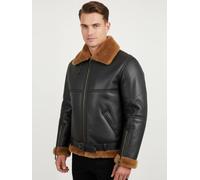 House of Leather Men's Mens Original RAF Sheepskin Jacket Real Shearling Aviator Tyler Brown Ginger XS in Dark Brown | Size: 4XL House of Leather Dark Brown 4XL