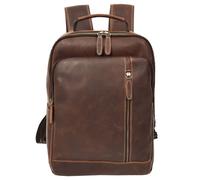 House of Leather Men's Mens Real Leather Backpack Large Size Laptop Travel Rucksack Cliff Rust Brown in Light Brown House of Leather Light Brown Large