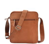 House of Leather Men's Mens Real Leather Cross Body Bag Mid Size Travel Messenger Pouch Aller Navy in Tan | Size: Medium House of Leather Tan Medium