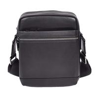 House of Leather Men's Mens Real Leather Cross Body Bag Organiser Pouch Justin Black | Size: Small House of Leather Black Small
