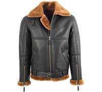 House Of Leather Mens Original RAF Flying Sheepskin Shearling Jacket Tyler Brown Ginger