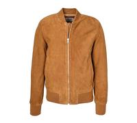 House Of Leather Mens Real Goat Suede Bomber Jacket MA-1 Varsity Design Ryan (UK, Alpha, L, Regular, Regular, Cognac)