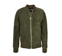 House Of Leather Mens Real Goat Suede Bomber Jacket MA-1 Varsity Design Ryan (UK, Alpha, M, Regular, Regular, Olive Green)