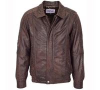 House of Leather Men's Real Leather Nubuck Blouson Jacket Jim Brown S | Size: 2XL House of Leather Brown 2XL