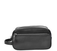 House of Leather Men's Real Leather Toiletries Bag Travel Dopp Kit Organiser Style Oslo Black | Size: Small House of Leather Black Small