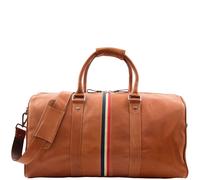 Real Leather Holdall Weekend Overnight Barrel Bag Springfield Cognac