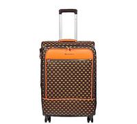 House Of Leather Soft Case 4 Double Wheeled Expandable PVC Luggage Suitcases Bags Nagasaki Brown (Medium: H: 68 x L: 44 x W: 29/34 cm, 3.8kg)