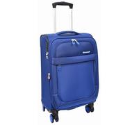 House Of Leather Soft Suitcase 8 Wheel Spinner Expandable Lightweight Luggage Quito (Navy, Cabin)