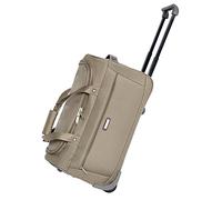House Of Leather Wheeled Holdall Travel Roller Duffle Large Size 82cm Bag Weekend Luggage Pelle Beige