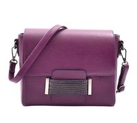 House Of Leather Womens Cross Body Messenger Bag Adjustable Shoulder Strap LINDA (Purple)
