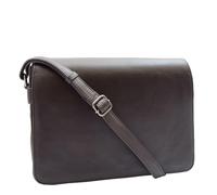 House of Leather Women's Womens Real Leather Cross Body Bag Messenger Organiser Bag HOL323 Navy in Brown | Size: Large House of Leather Brown Large