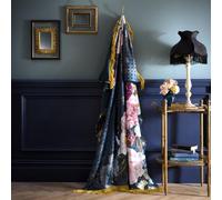 House of Llewelyn-Bowen Bouquet List Blue Throw - Maximalist Blanket - Recycled Polyester - 130x180cms