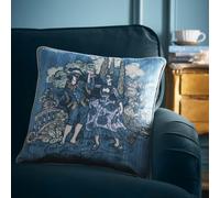 House of Llewelyn-Bowen Tuscan Toile Blue Filled Cushion, 43 x 43cm, Recycled Polyester, Microfibre Pad