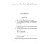 House of Lords (Hereditary Peers) Bill Amendment to be moved on report [Supplementary to the Marshalled List] (House of Lords) HLB 49 R I a