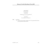 House of Lords (Hereditary Peers) Bill Amendment to be moved on report [Supplementary to the Second Marshalled List] (House of Lords) HLB 49 R II a