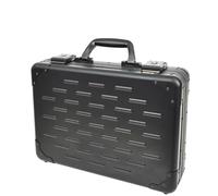House of Luggage Aluminium Carbon Attache Case Twin TSA Combination Lock Briefcase HLG349 Black