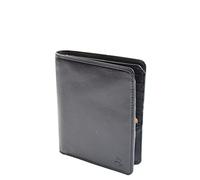 House of Luggage Gents Boys Man Pure Leather Wallet Jacket Coat Notes RFID Credit Cards ID Section HLG4499 Brown Black (Black)