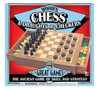 House of Marbles Deluxe Wooden Chess & Draughts Set