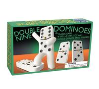 House of Marbles Double Nine Dominoes Set with Brass Centre Spinners and Solid Plastic Tiles, Traditional Family Strategy Game for Adults and Children