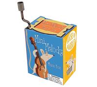 House of Marbles Mini Hand-Crank Music Box, Compact Melody Maker with Illustrated Card Case, 1 of 4 Classic Tunes Selected at Random Mini Music Boxes