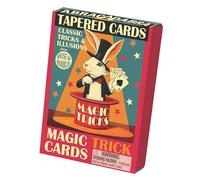 House of Marbles Tapered Magic Cards - Specially Shaped Playing Card Deck for Beginner Card Tricks with Instructions, Retro Boxed Gift