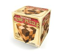 House of Marbles Wooden Cube Puzzle - Traditional Wooden Brain Teaser Puzzle Game - Educational Logic & Problem Solving Toy for Children & Adults