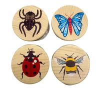 House of Marbles Wooden Insect Yo-Yo, FSC-Certified Wood Classic String Toy, 5.5cm Butterfly, Ladybird, Spider or Bee Design Selected at Random