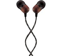 House of Marley Smile Jamaica Wired Earphones with 9.2mm Driver - Sustainably Crafted Earbuds, Tangle-Resistant Cable, In Ear Headphones with In-Line Microphone for Music & Calls - AUX - Black