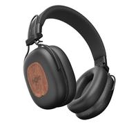 House of Marley Positive Vibration Rebel Wireless ANC Headphones - Over Ear Bluetooth Earphones with Adaptive Noise Cancelling, 130 H Playtime, IPX5, 40mm Drivers, Sustainable Materials, Black