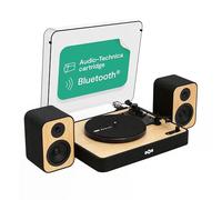 House of Marley Revolution Wireless Turntable with Speakers - Sustainably Made Bluetooth Record Player & Wired Bookshelf Speakers, Easy Set Up Vinyl Player with Dust Cover, Audio-Technica Cartridge