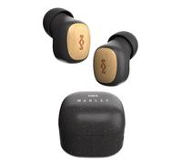 House of Marley Smile Jamaica True Wireless Earbuds - Small Bluetooth Ear Buds, 14 Hr Playtime Mini In Ear Headphones, TWS Bluetooth Earphones with Charging Case, Sustainable Materials, Black