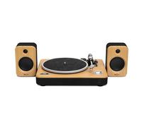 House of Marley Stir It Up Wireless 2 Turntable with Speakers - Sustainably Made Bluetooth Record Player & 10W Bookshelf Speakers, Easy Set Up Vinyl Player with an Audio-Technica Cartridge, Bamboo