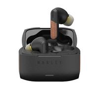 House of Marley Trenchtown ANC Wireless Earbuds - Noise Cancelling Bluetooth Earphones with Microphone, IPX5 Sweat Resistant Ear Buds with 24H Playtime, Touch Controls - Sustainably Crafted, Black