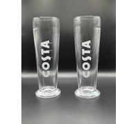 House of Mishka Beer Glasses Set of 2/4 ICC Costa Medio Glass 19.1 oz | Premium Slightly Less Than a Pint Beer Glasses for Craft Beer | Perfect for Garden Bar & Home Drinking