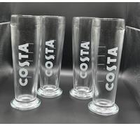 House of Mishka Beer Glasses Set of 2/4 ICC Costa Medio Glass 19.1 oz | Premium Slightly Less Than a Pint Beer Glasses for Craft Beer | Perfect for Garden Bar & Home Drinking