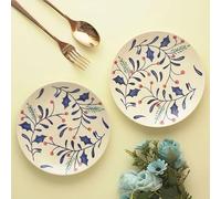 House of Mishka Ceramic Dinner Plates Set of 2, 10" inch (27mm), Indus Tableware Plate, Dessert Plates, Pasta Plates, Salad Plates, Main Course,Dishwasher Microware Safe
