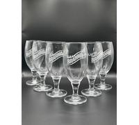 House of Mishka Cheers Beer Set: (Set of 4/6, 28cl) Las Iguanas Half Pint Beer Glasses | Stemmed Snifter Drinking Lager Glass| Home, Kitchen & Bar | Dishwasher Safe (6)