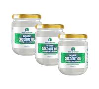 House of Monara Organic Extra Virgin Coconut Oil Pure, Raw and Cold Pressed - 3 x 200 ml