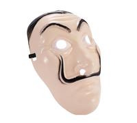 House of Money Costume Set - 3 in 1 Set - with Dali Mask, Jumpsuit Red Unisex, Rifle Inflatable for Halloween, Fancy Dress as Fancy Dress for Men and Women (1 x Mask)