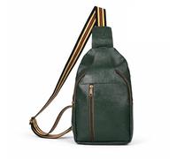 HOUSE Of OLIVE GREEN Genuine Leather Sling Bag for Men Crossbody Shoulder Backpack with Adjustable Strap Chest Bags