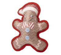 House Of Paws Gingerbread Christmas Dog Chew Toy Brown/red/white (One Size)