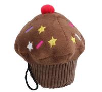 House of Paws Vanilla Scented Cupcake Squeaker Toy for Dogs - Super Soft Plush (Chocolate)