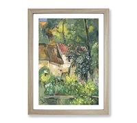 House Of Pere Lacroix By Paul Cezanne Classic Painting Framed Print | A3 Oak Framed Wall Art | Ready to Hang | Classic Historical Picture | Living Room Bedroom Lounge Office