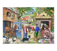 The House of Puzzles - Appletree Lane Jigsaw - 1000 Piece Jigsaws For Adults, Artist Illustrated, Scenic Landscape, Deluxe Puzzle Gifts