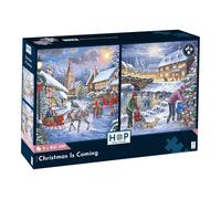 House of Puzzles Christmas Is Coming 2 x BIG 500 Piece Jigsaw Puzzle Multipack